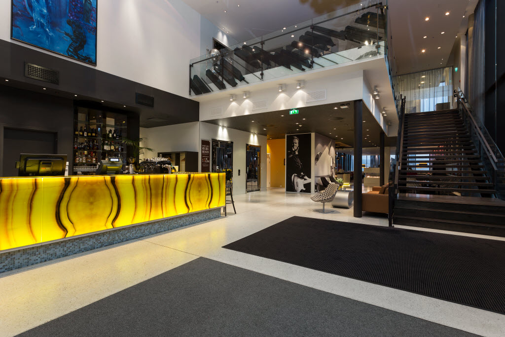 Photo by: Haakon Brox Scandic Rock City, front desk, reception